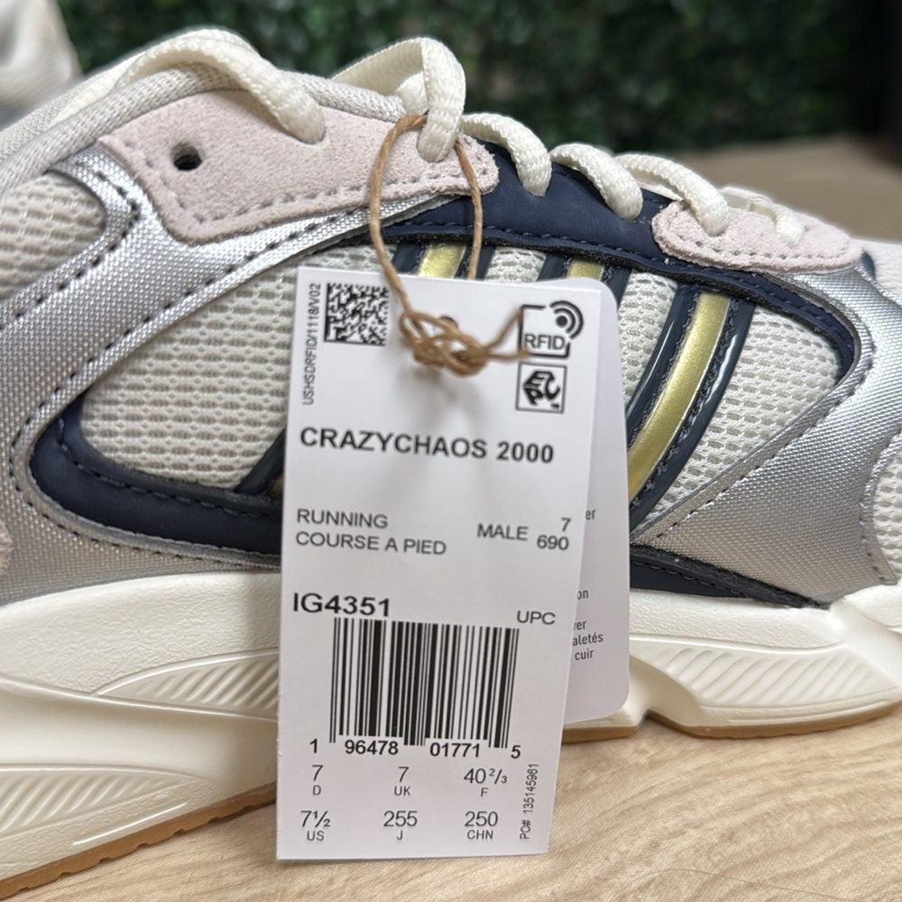 Adidas CrazyChaos 2000 Sneakers Grey - 7.5 - Picture 5 of 7
